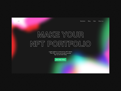 Home page for NFT site