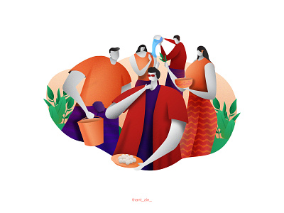 Thingyan illustration myanmar thingyan traditional