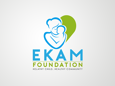 Ekam foundation Logo branding design graphic illustration logo typography