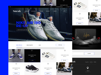 Sneak clean e commerces kicks online store sneak sneakers ui ux website