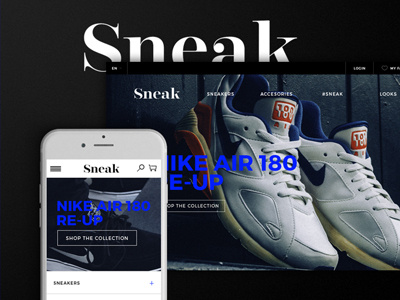 Sneak e commerce nike online store sneakers ui ux website
