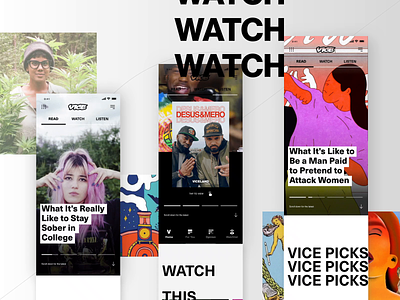 VICE Case Study android app app clean ios motion typography ui design vice viceland