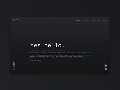 Working on my new homepage geeky homepage homepage design minimal mono programmer retro slider