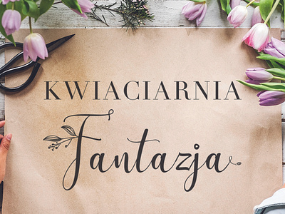 florist FANTAZJA brand branding design logo