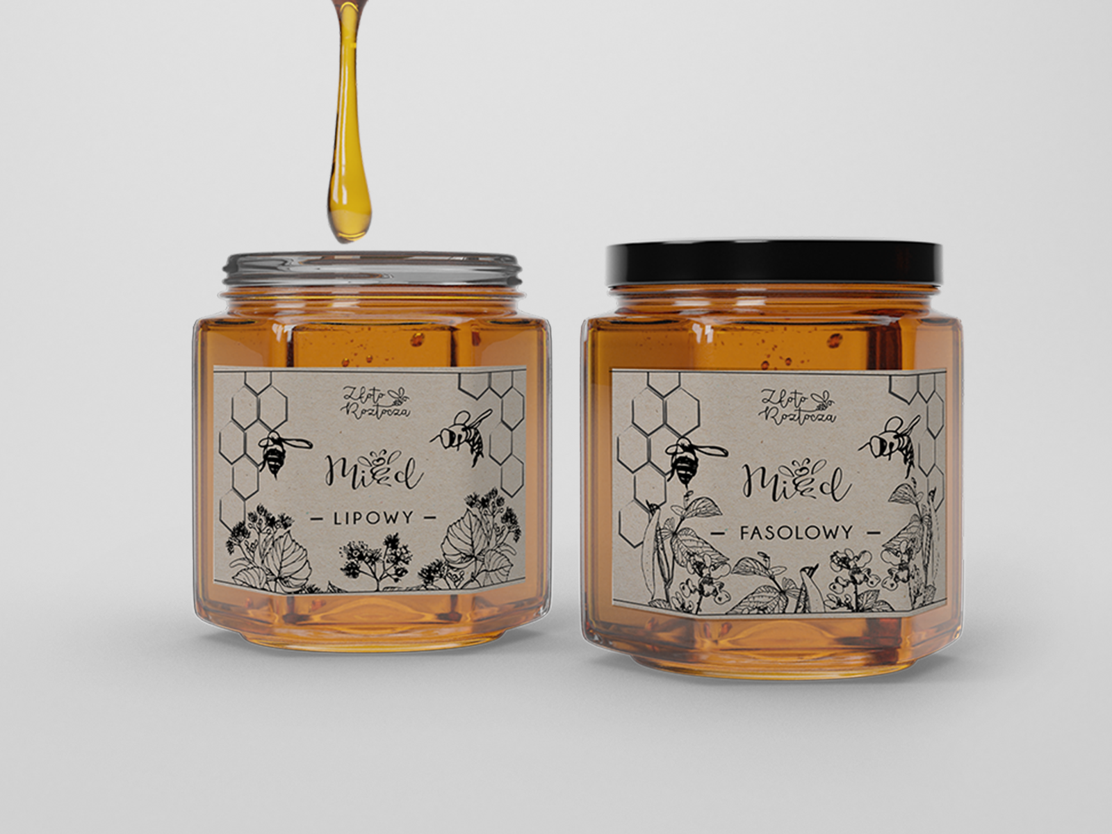 Honey label- Złoto Roztocza by ELVI -Ewelina Chmielowiec on Dribbble