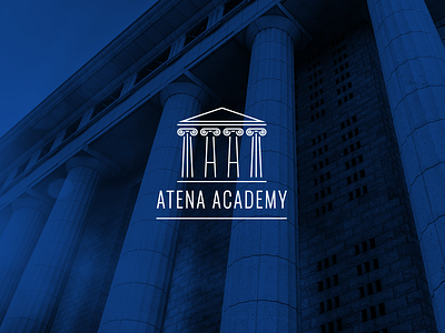 Atena Academy academy academy logo ateny branding columns design logo typography