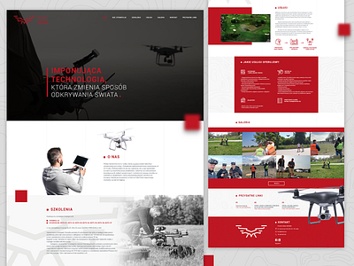 website for Polish Drones School design drone ui ux website www