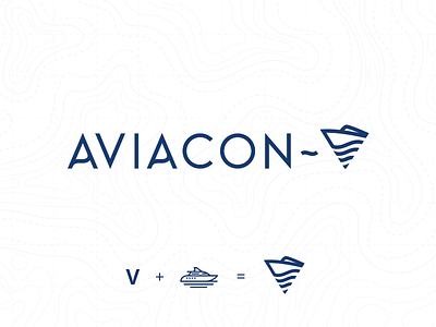 Aviacon-V (1 proposition) boat branding design graphic design illustration letter logo sea shipping sign typography v vector yacht