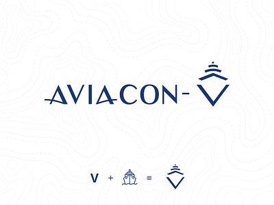 Aviacon-V (2 proposition) boat branding graphic design illustration letter logo sailing sea typography vector yacht