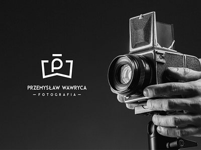 Przemysław Wawryca- photographer camera graphic design initials logo monogram photographer pw sign typography vector