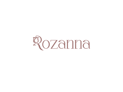 ROZANNA- logo of the restaurant-hotel branding design flowers graphic design letter logo r rose typography vector
