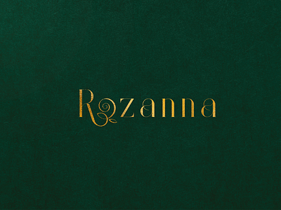 Logo ROZANNA hotel-restaurant branding design flowers hotel letter letter o logo o restaurant rose sing typography