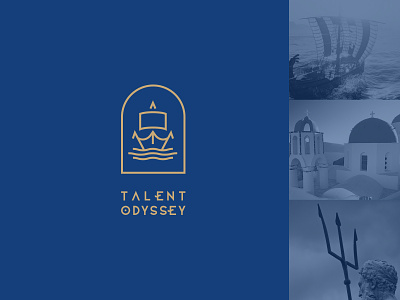 Talent Odyssey- Recruitment Agency - Employment Agency branding careers company employment agency graphic design greece internships logo ocean odyssey recruitment agency sea ship trident
