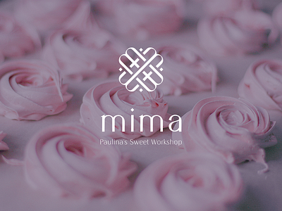 MIMA- Paulina's Sweet Workshop bakery cake coffee logo logo bakery logo cake typography vector