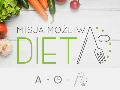 logo Misja możliwa dieta a branding design diet food logo typography