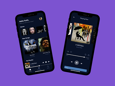 Music Player App Design app design graphic design mobile music music player ui