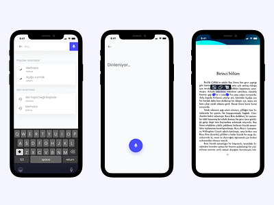 Turkish Dictionary App Design - Search Type Pages