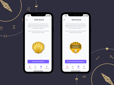 Astrology - Horoscope App app astrology design figma galaxy illustration inspiration interface mobile mobile design modern oracle ui ux zodiac