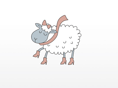 Sheep character character design illustration light sheep vector vector illustration