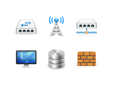 Network icons clean icon network router vlan