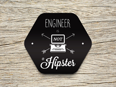 Engineer ≠ Hipster arrows engineer hipster sticker typewriter