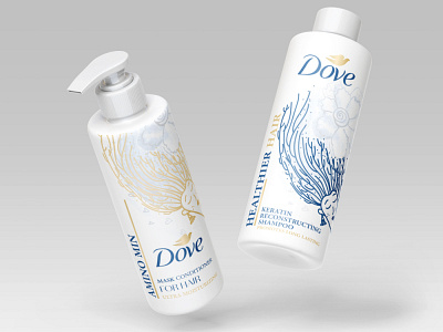 illustration dove shampoo