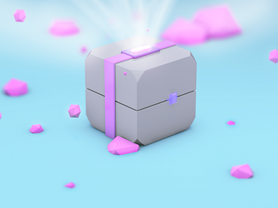 Mysterious Cube 3d begins c4d illustration studying