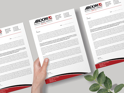 Letterhead design creative red and black simple unique design