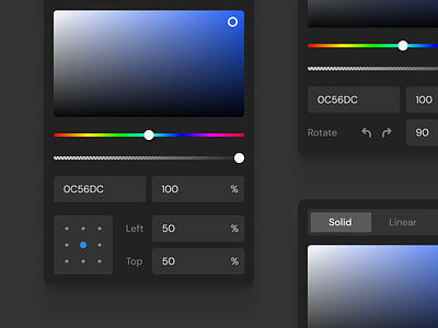 Colorpicker for a background control