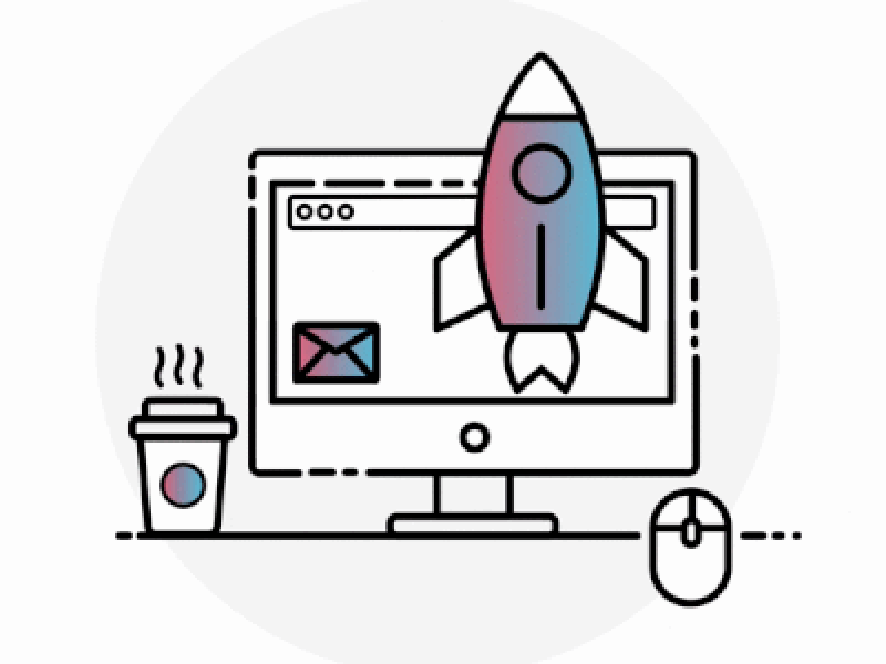 We have just launched on dribbble animation apps plus gifs image plus launch rocket svgs