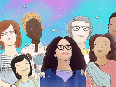 A Wrinkle In Time magazine movies editorial color illustration children