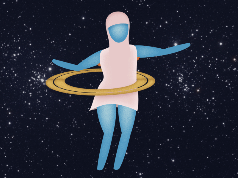 Saturnia hijab hula hoop saturn universe