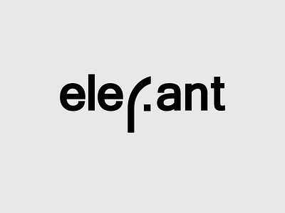 Elefant art design elefant illustration illustrator logo logodesign typography vector