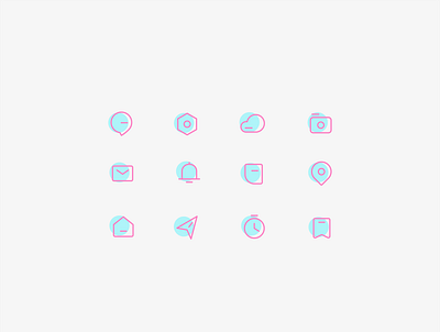 Simple Icon Set app branding design flat icon icons logo minimal ui vector website