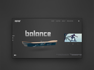 Hover Board Web Design Dark Mode