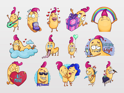 Huggy Sticker Pack adobe illustration illustrator sticker