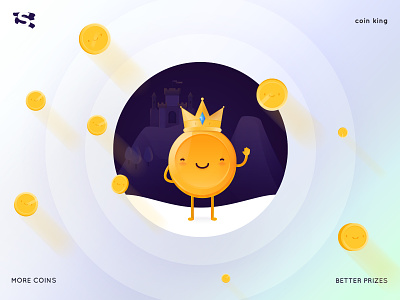 Coin king app character illustration illustrator mobile