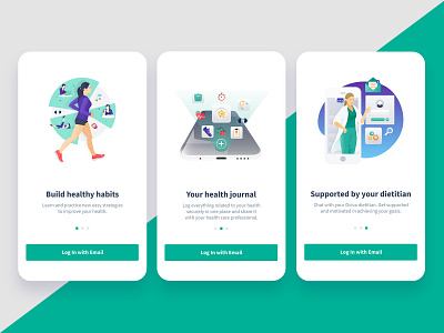 Onboarding screens froe Dietitian app