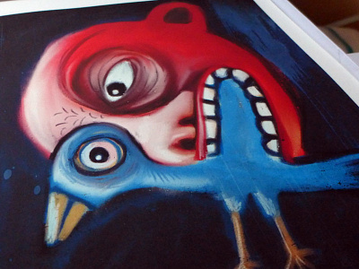 Red Head & Blue Bird
