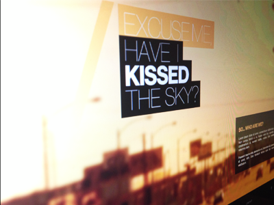 Kiss the sky. agency clean home page minimal redesign webdesign website