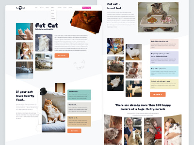 Landing page | Fat Cat cat design fat landing landing page landingpage minimal site ui web design webdesign website