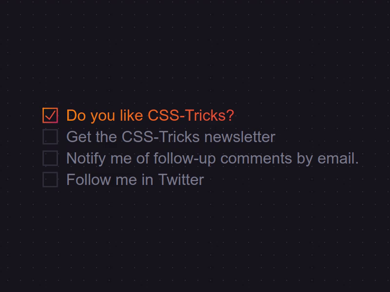 Animated SVG Checkboxes css interface svg svg animation ui uidesign ux