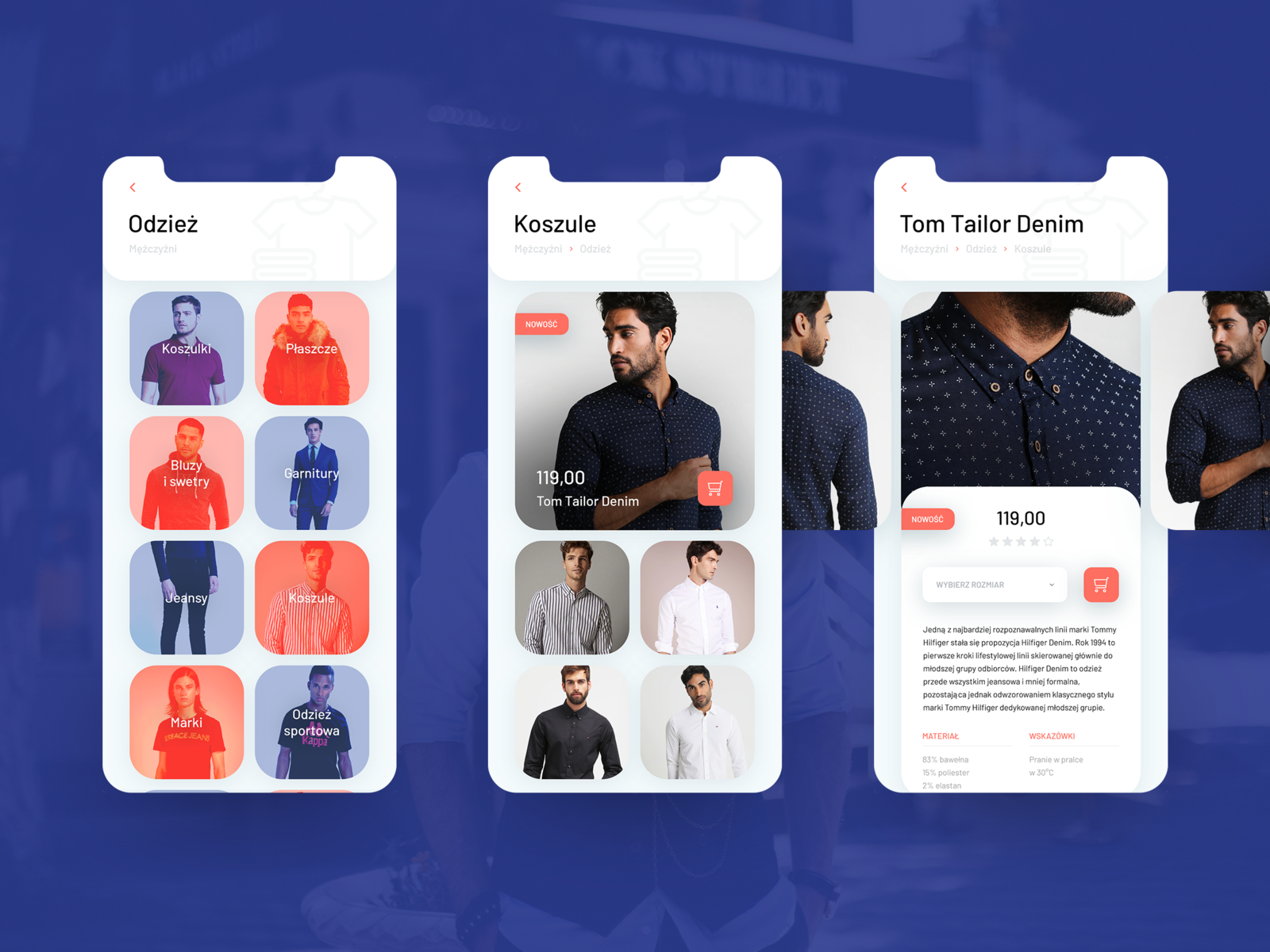 Design of a mobile  app for clothing purchases by Brandbe 