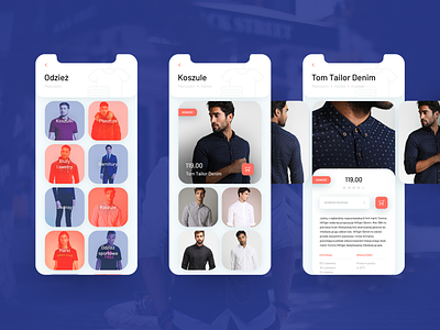 Design of a mobile app for clothing purchases 2019 2019 trends app application clothes color of the year design ideas iphone iphone x living coral mobile mobile app mockup pantone shop ui user experience ux zalando