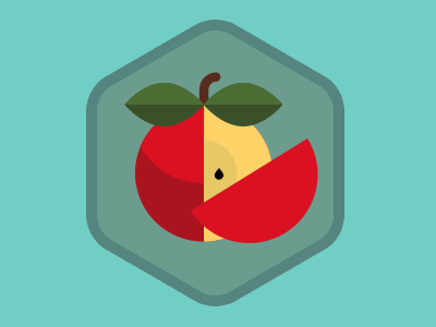 Apple apple flat illustration pictogram vector