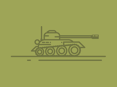 Tank illustration linear tank vector
