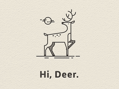 Deer illo for a card.