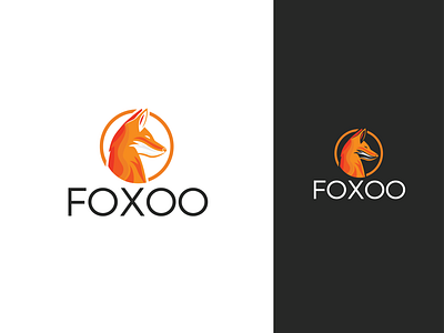 Foxoo Orange Fox Logo Design