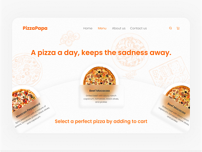 Pizza Website UI UX Design design designing inspiration interface pizza pizza website ui ux ux design web design