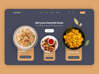 Food Restaurant Website UI Design
